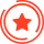 logo calitate stea rosu